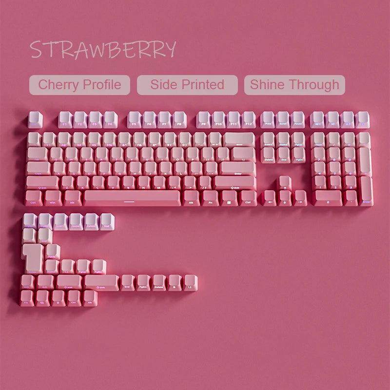 135 Keys Gradient Green Shine Through Keycaps - My Store