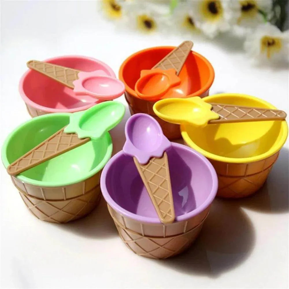 Kids Ice Cream Bowl & Spoon Set - My Store