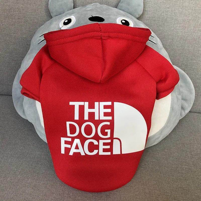 Dog Face Print Hoodie - My Store