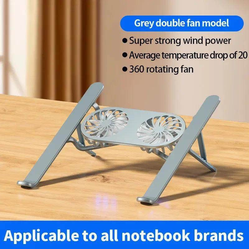 Dual Fan Laptop Cooler Base Stand - My Store