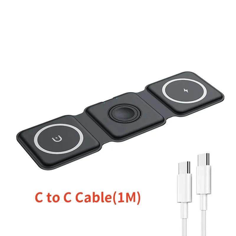 3 in 1 Wireless Charging Station for iPhone, Apple Watch, and AirPods - My Store