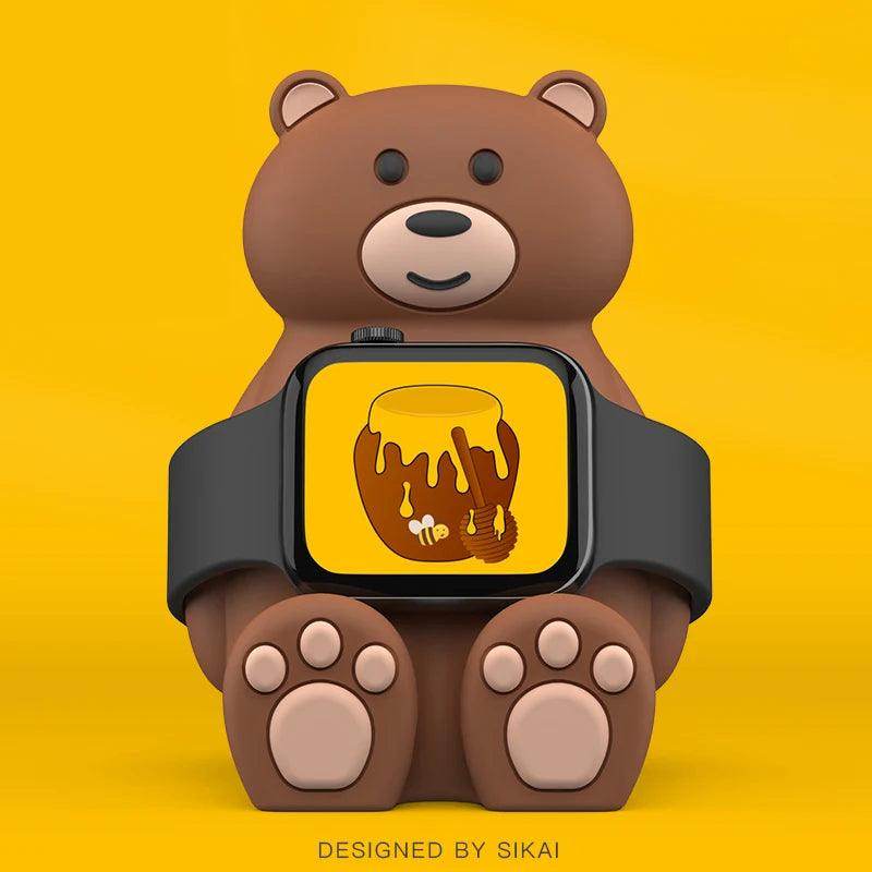 Cartoon Bear Apple Watch Charger Stand - My Store