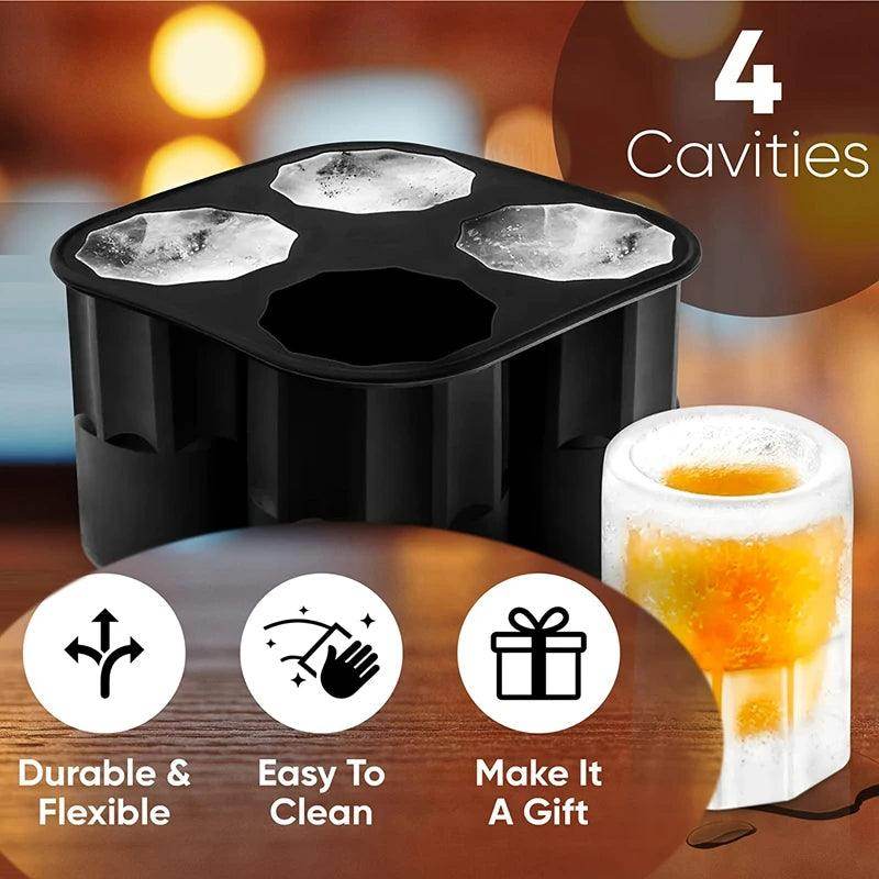 4-Cup Silicone Ice Cube Mold Tray - My Store