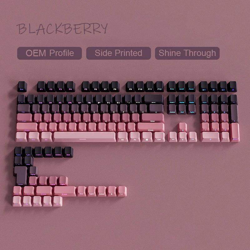 135 Keys Gradient Green Shine Through Keycaps - My Store