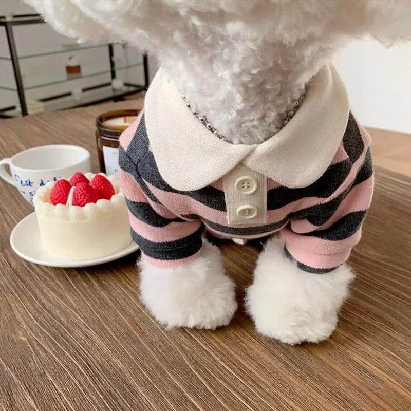 Striped Polo Shirt for Dogs - My Store