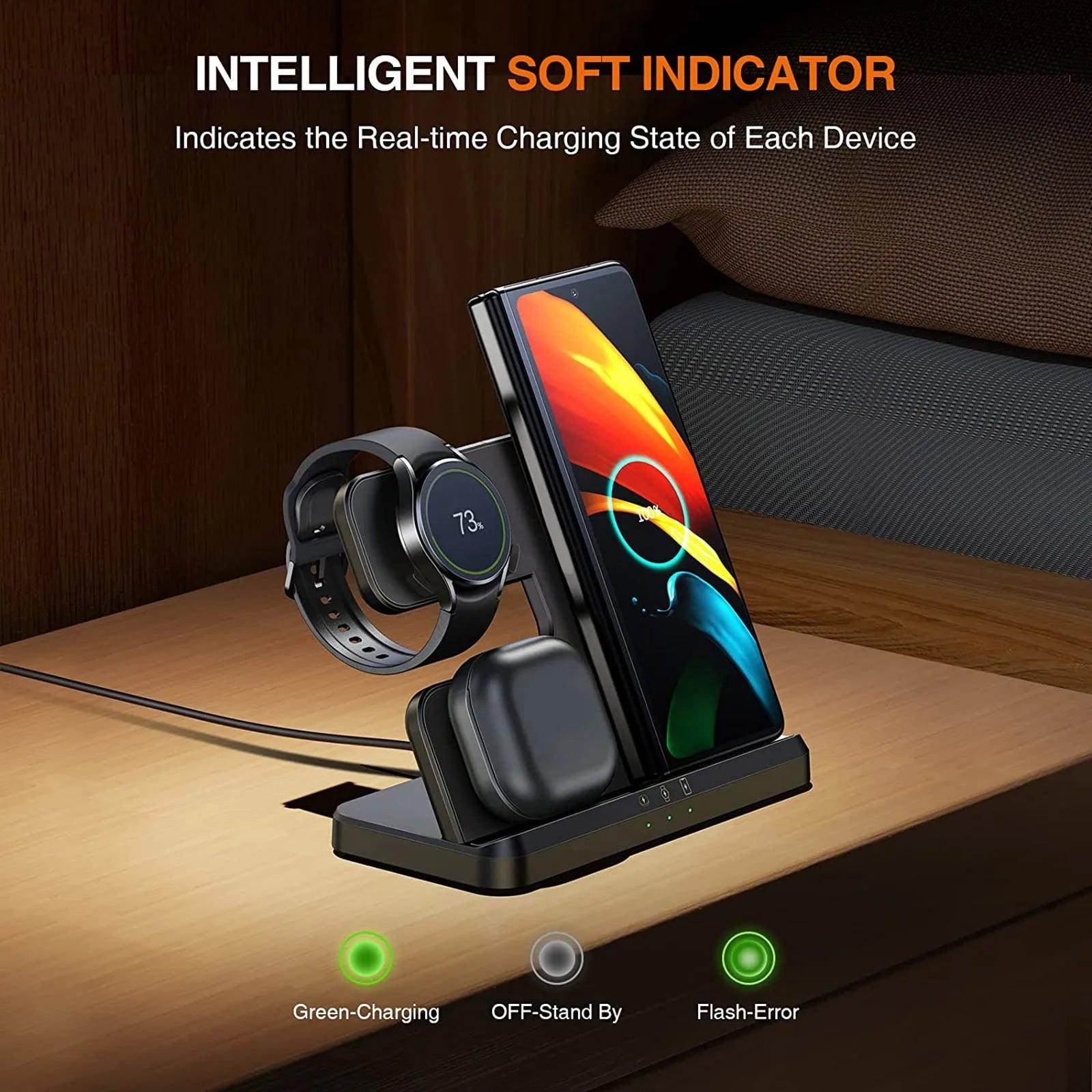 Wireless Charger 3 in 1 Stand Dock - My Store