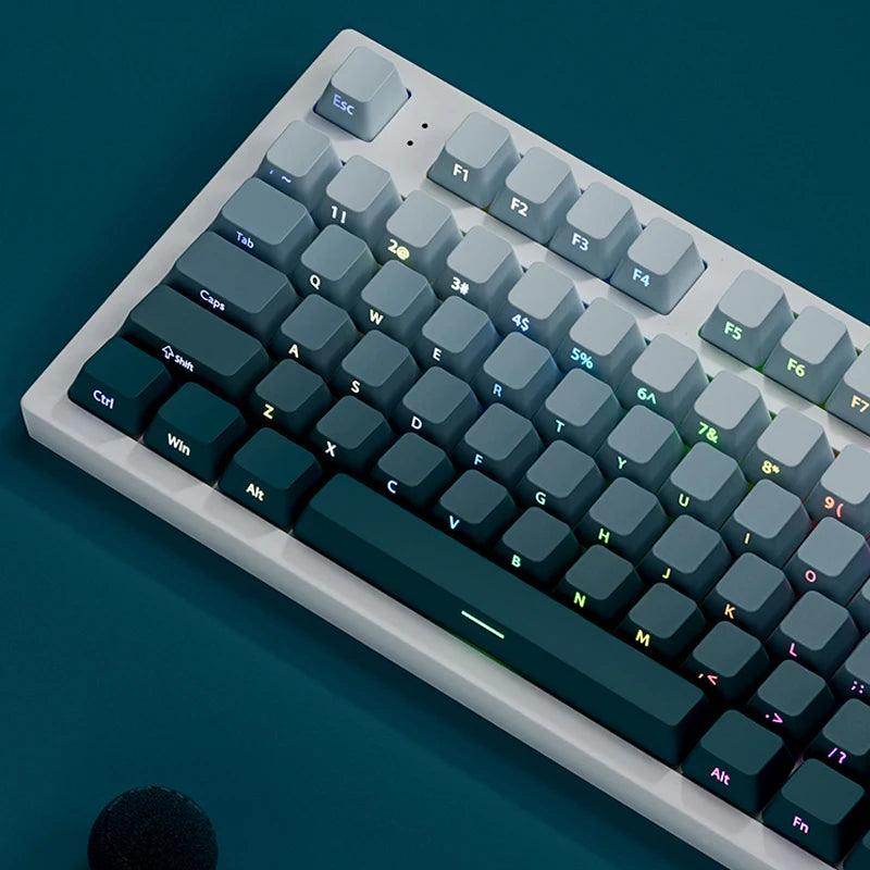 135 Keys Gradient Green Shine Through Keycaps - My Store