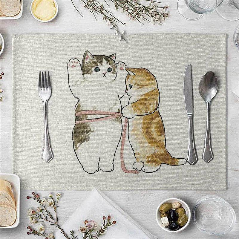 Cat Cartoon Animal Placemat - My Store