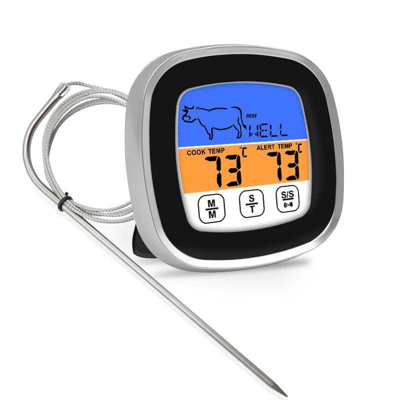 Digital Thermometer Kitchen Meat Probe with Touchscreen LCD Display - My Store