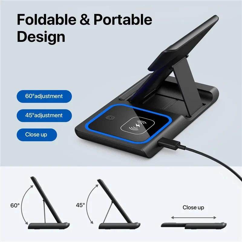 3-in-1 Foldable Wireless Charging Stand - My Store