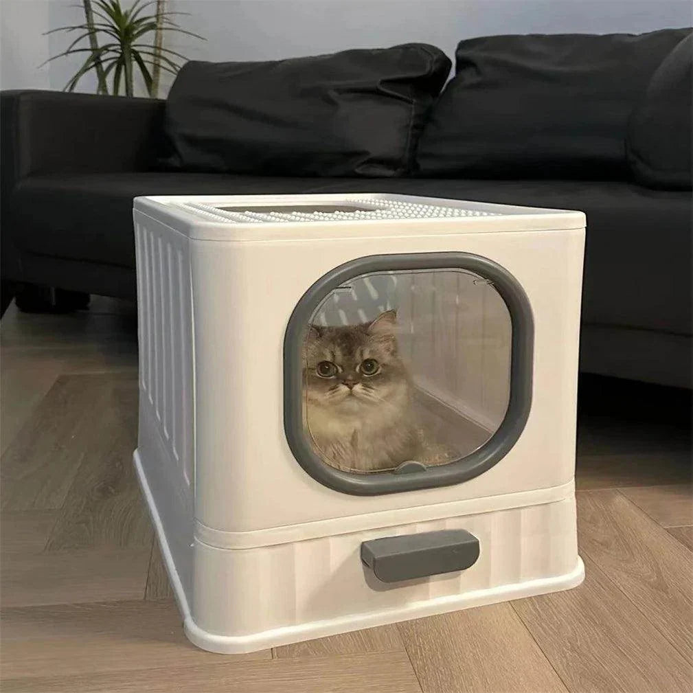 Enclosed Cat Litter Box with Pull-Out Drawer - My Store
