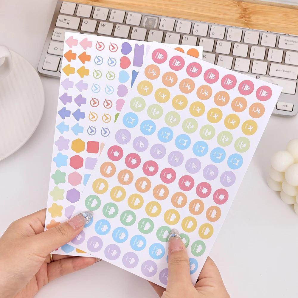 2025 Colorful Large Paper Wall Calendar with Stickers & Tapes - My Store