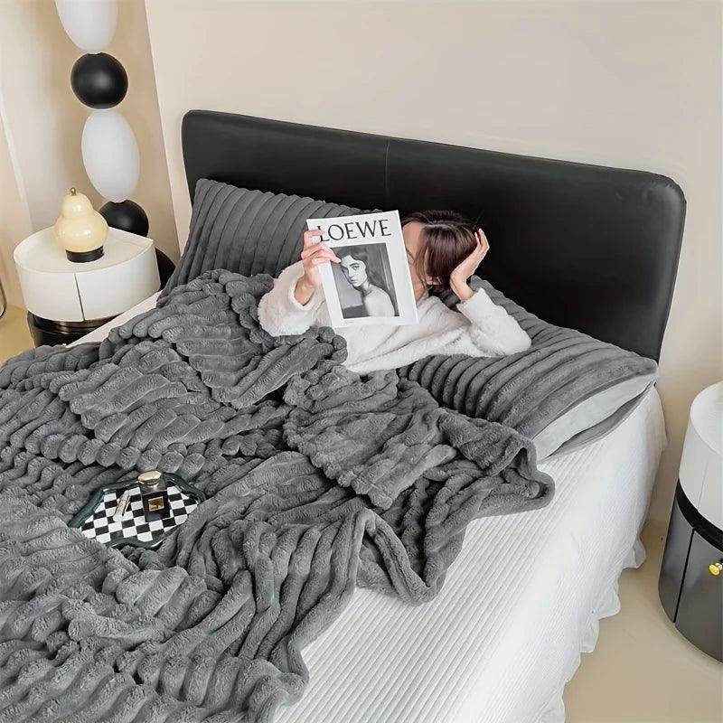 Simplicity Solid Color Flannel Blanket - My Store