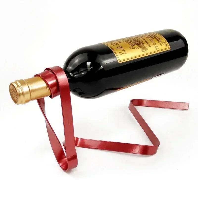 Floating Iron Ribbon Wine Rack - My Store