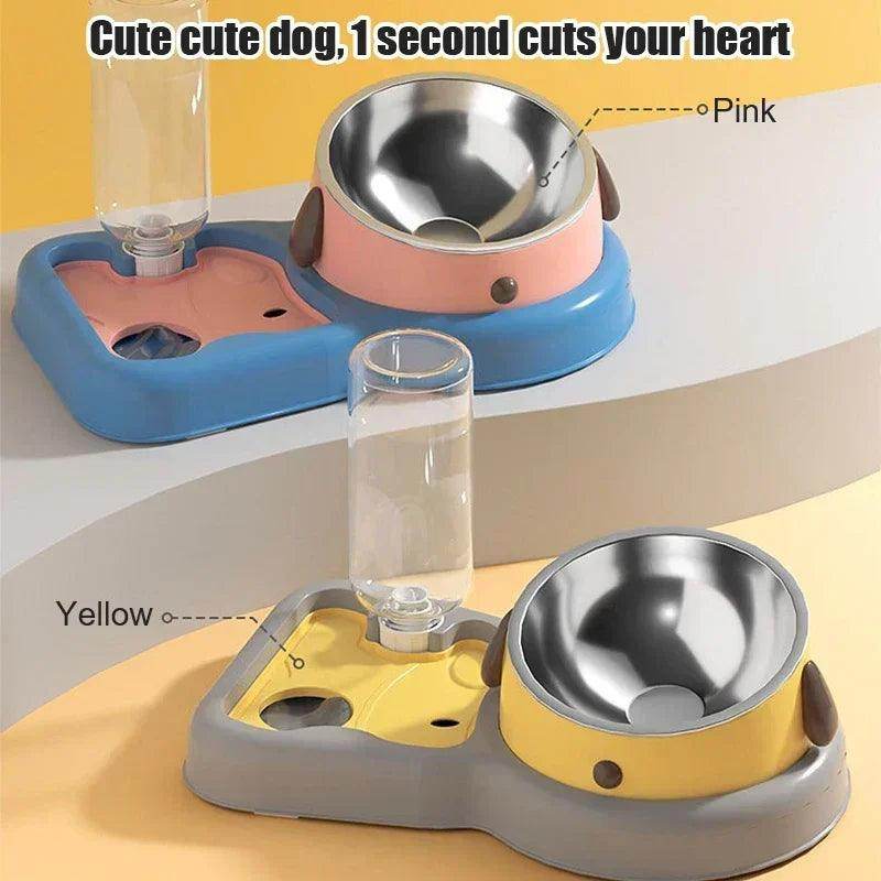 Pet Feeder Bowls & Water Bottle Set - My Store
