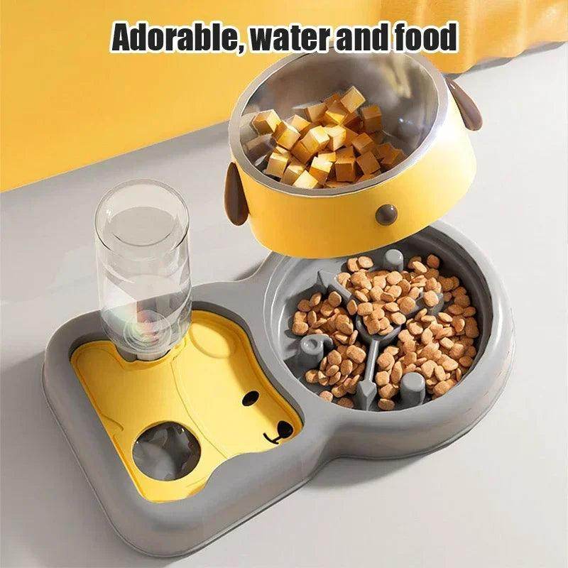 Pet Feeder Bowls & Water Bottle Set - My Store