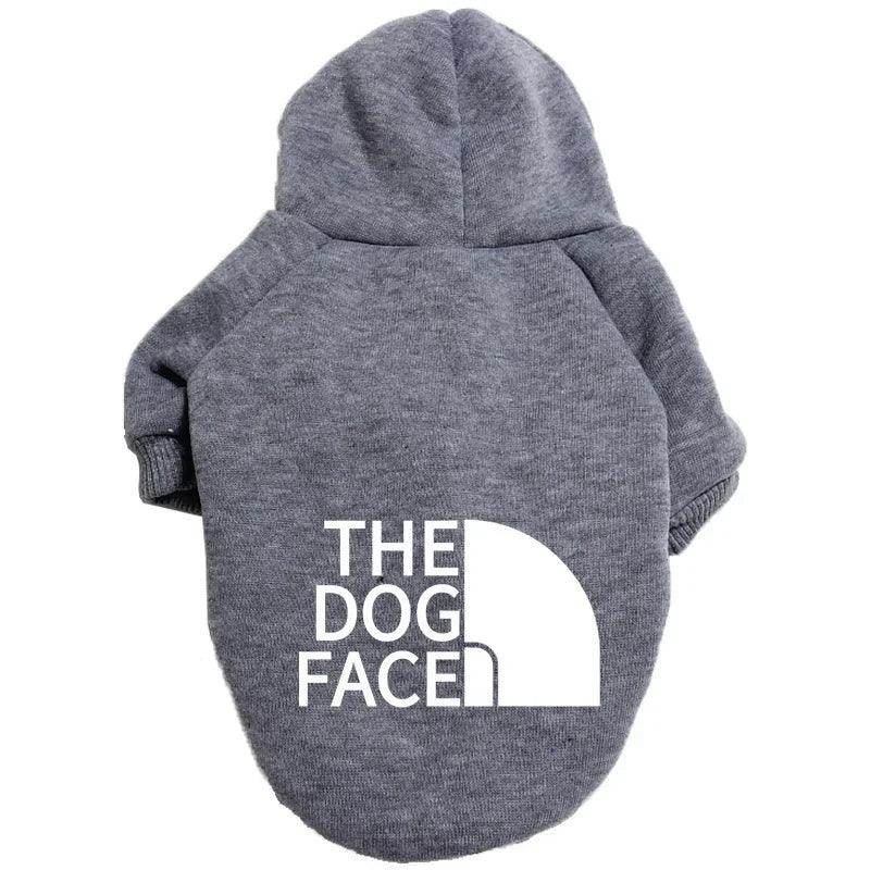 Dog Face Print Hoodie - My Store