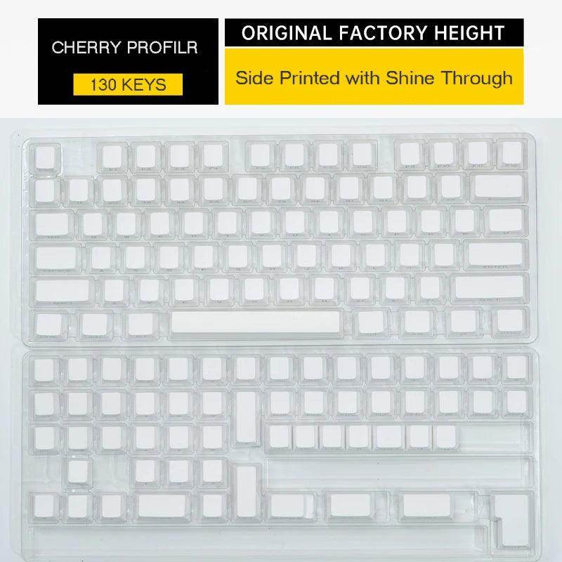 135 Keys Gradient Green Shine Through Keycaps - My Store