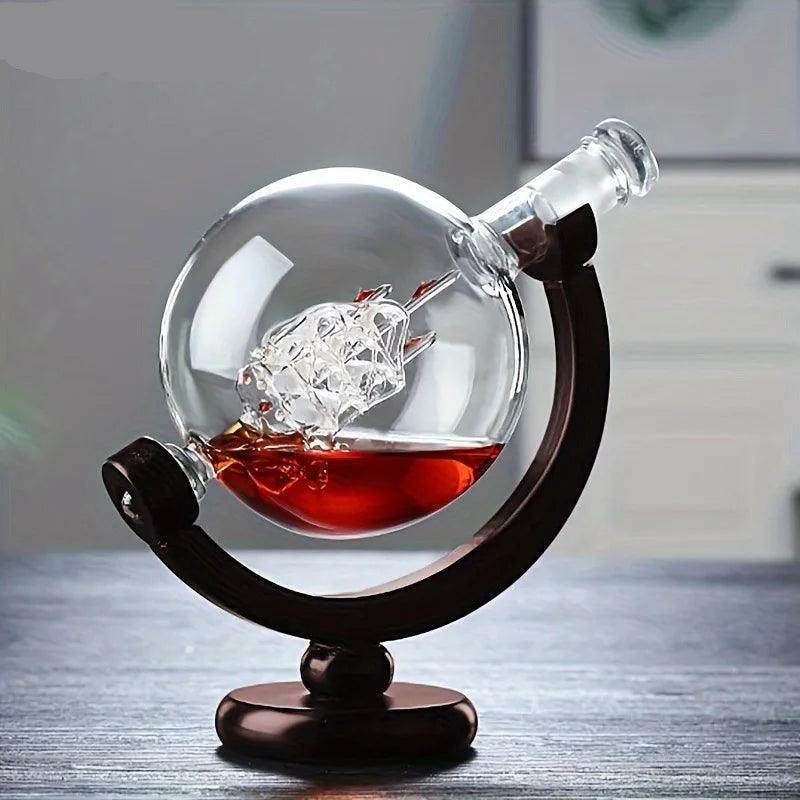 900ML Creative Globe Decanter Set with Lead-free Carafe - My Store