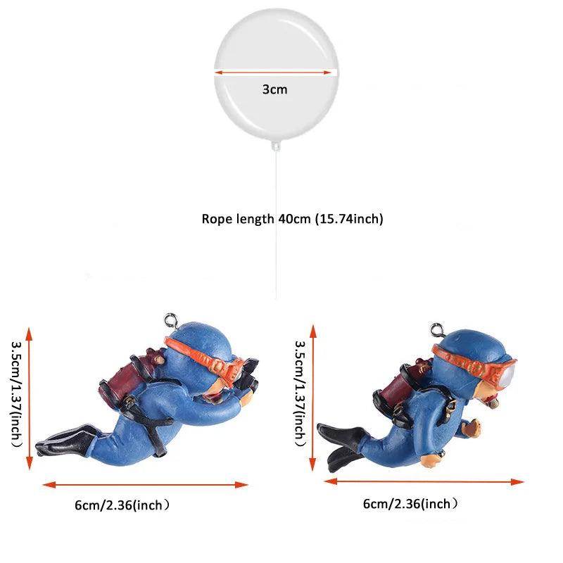 Mini Diver Glow Aquarium Decor with Floating Ball - My Store