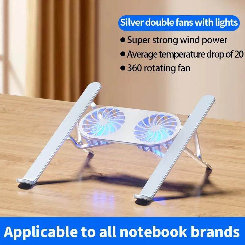 Dual Fan Laptop Cooler Base Stand - My Store