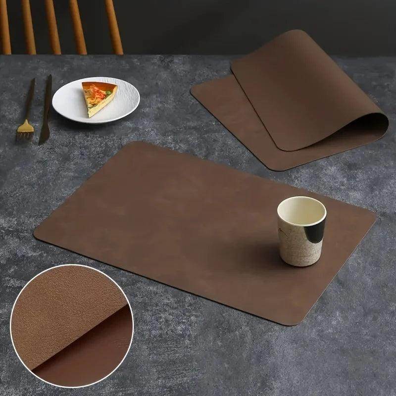 4pcs, Leather Placemats, Rectangular - My Store