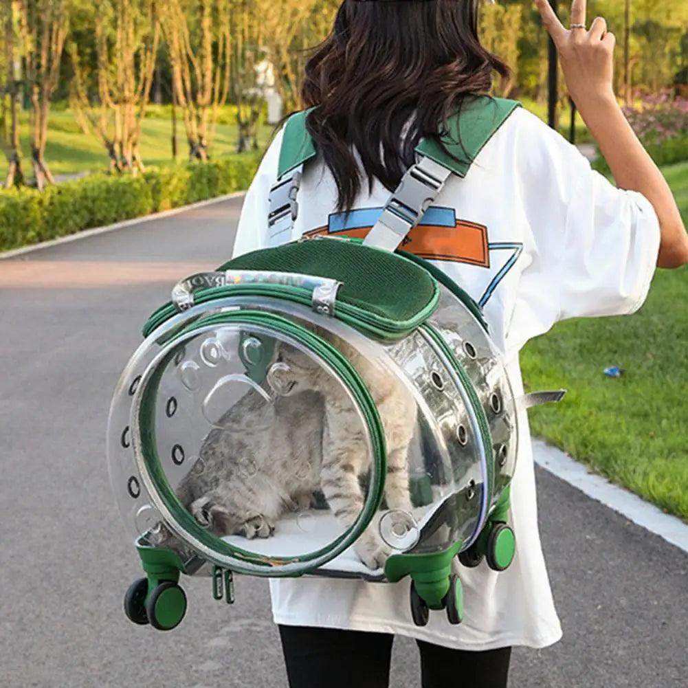 Pet Trolley Case - Ventilated, Silent Wheels - My Store