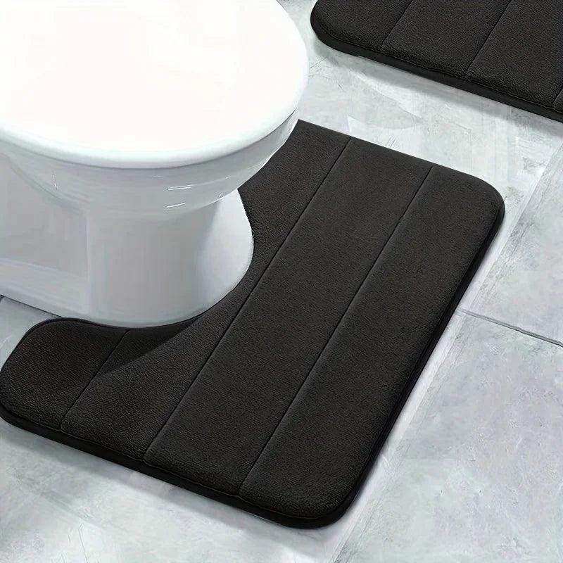 Pure Color Striped Bathroom Mat - My Store