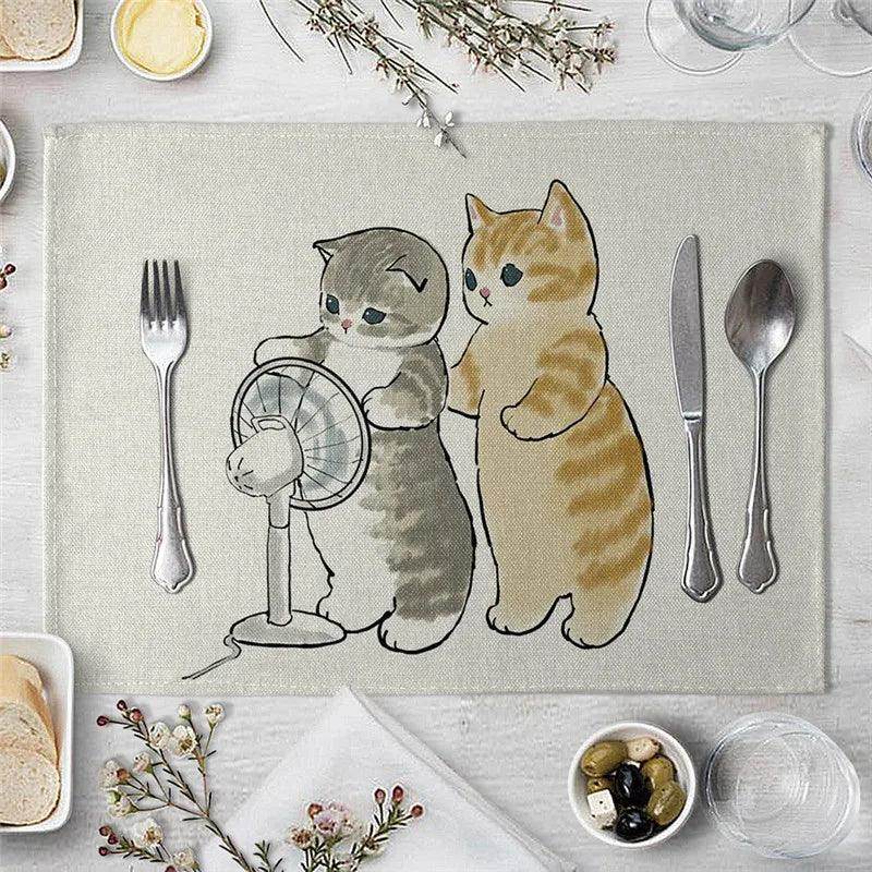 Cat Cartoon Animal Placemat - My Store