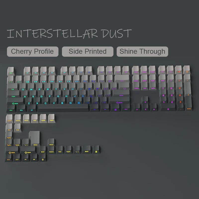 135 Keys Gradient Green Shine Through Keycaps - My Store