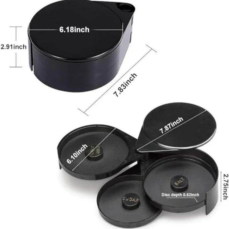 3-Tier Rotating Salt Rimmer Box - My Store
