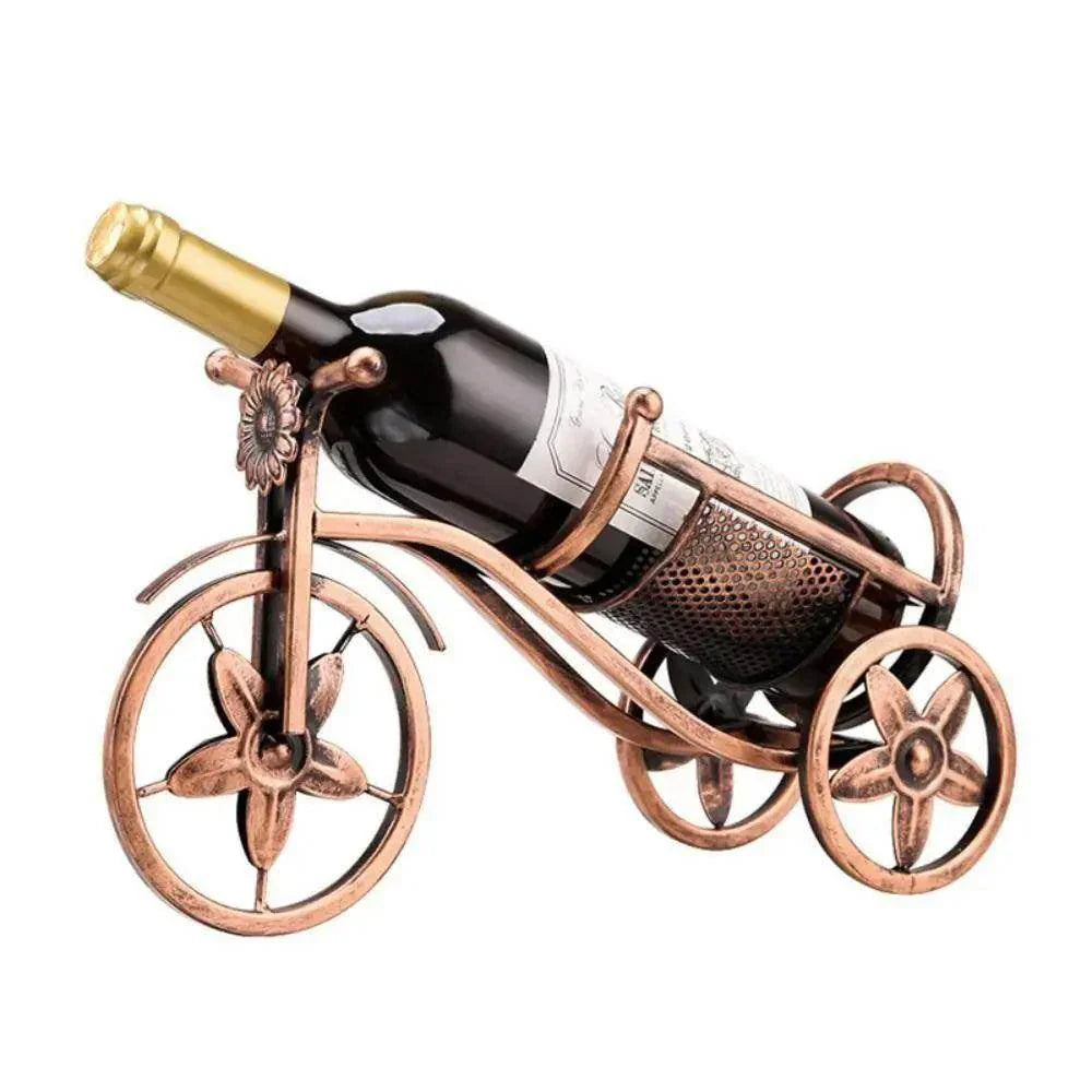 Retro Carriage Wine Rack with Glass Holder - My Store