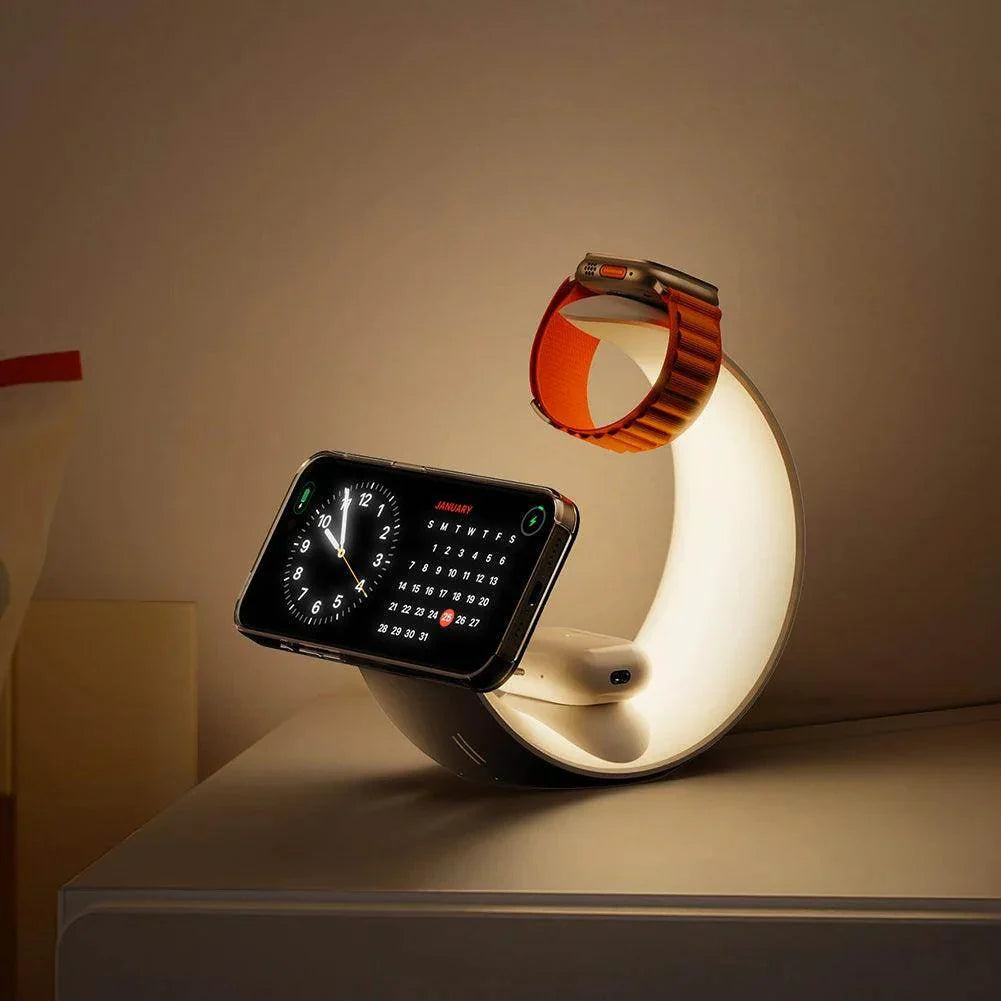 4-in-1 Magnetic Wireless Charger Stand with Desk Lamp - My Store