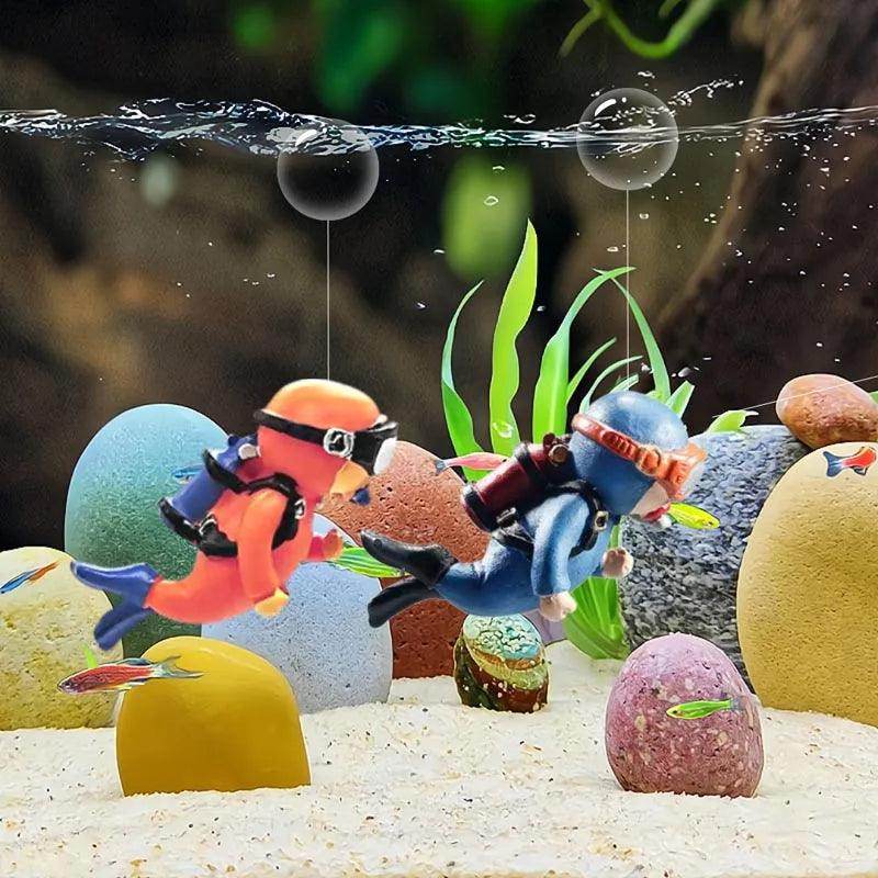 Mini Diver Glow Aquarium Decor with Floating Ball - My Store