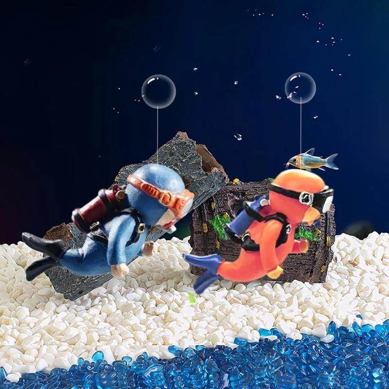 Mini Diver Glow Aquarium Decor with Floating Ball - My Store