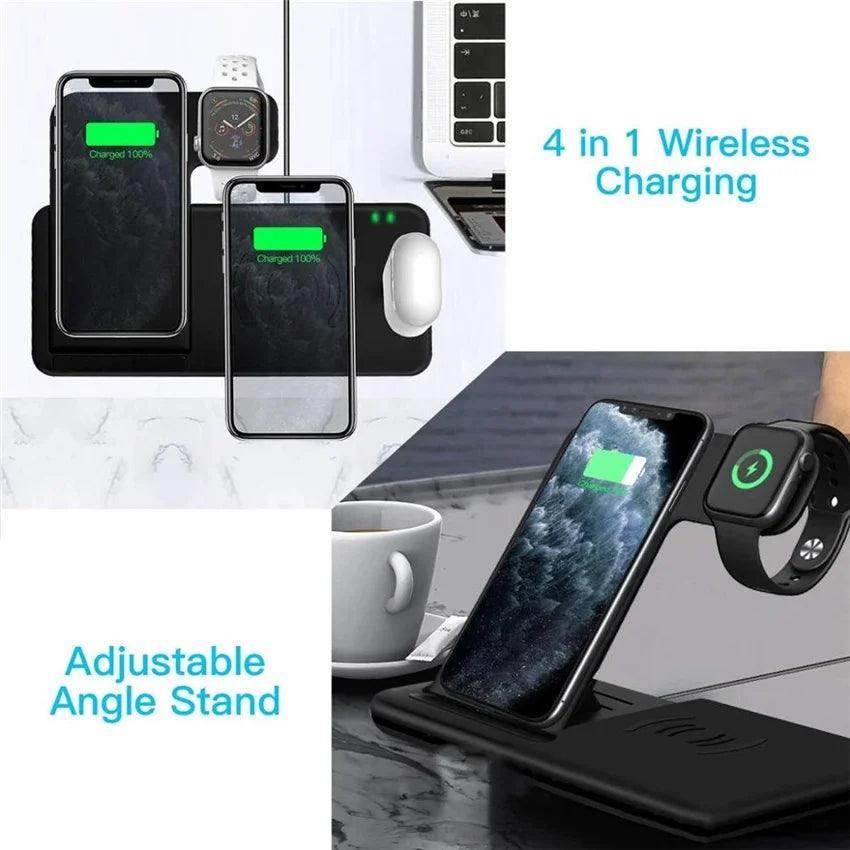 Wireless Charger Stand 4 in 1 Fast Charging Dock Station - My Store