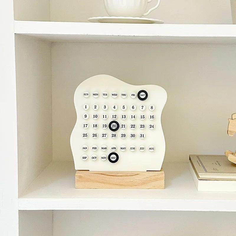 Wooden Montessori Perpetual Desk Calendar - My Store