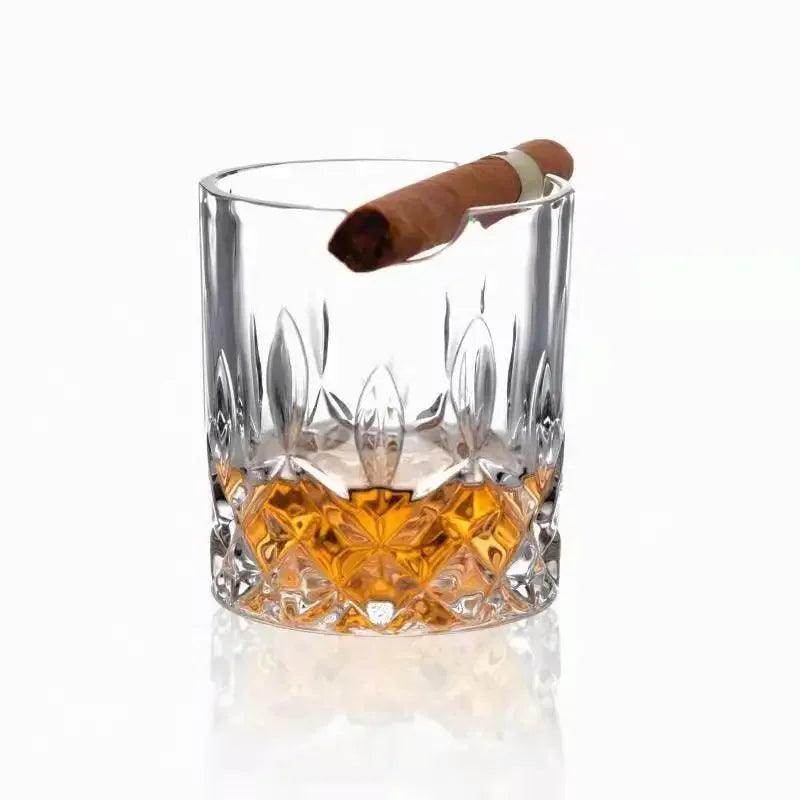 Creative Luxury Whiskey Glass with Cigar Rest - My Store