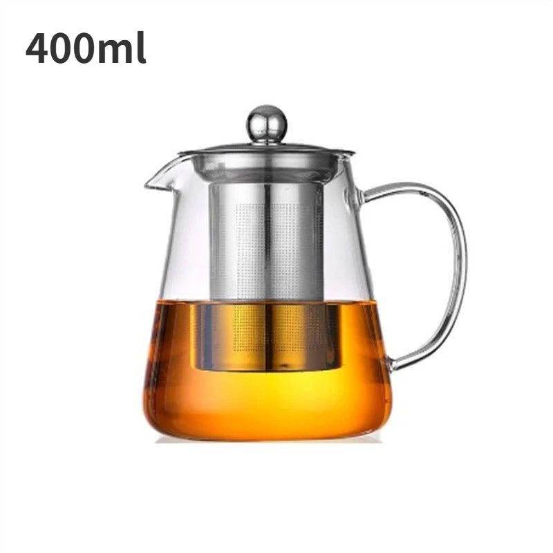 Heat Resistant Glass Teapot with Tea Strainer Infuser - My Store