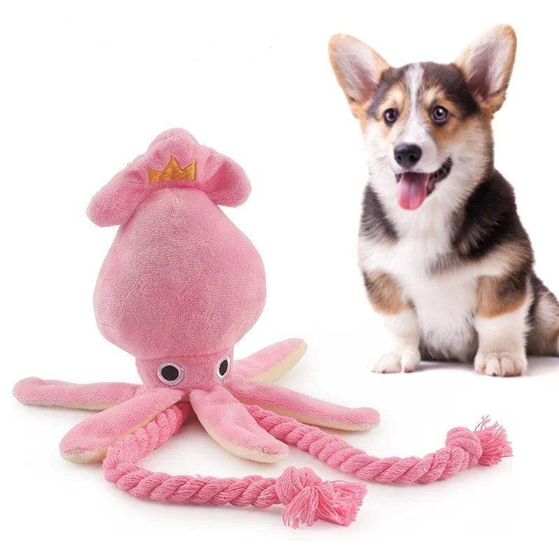 Octopus Plush Rope Squeaky Pet Toy - My Store