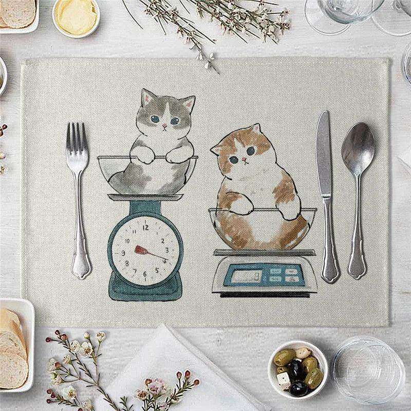 Cat Cartoon Animal Placemat - My Store