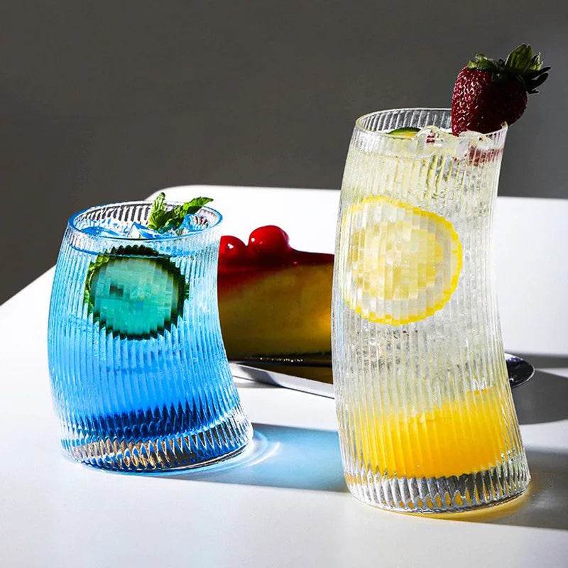 Sail-Shaped Rolling Glass Cup - 340ml/500ml