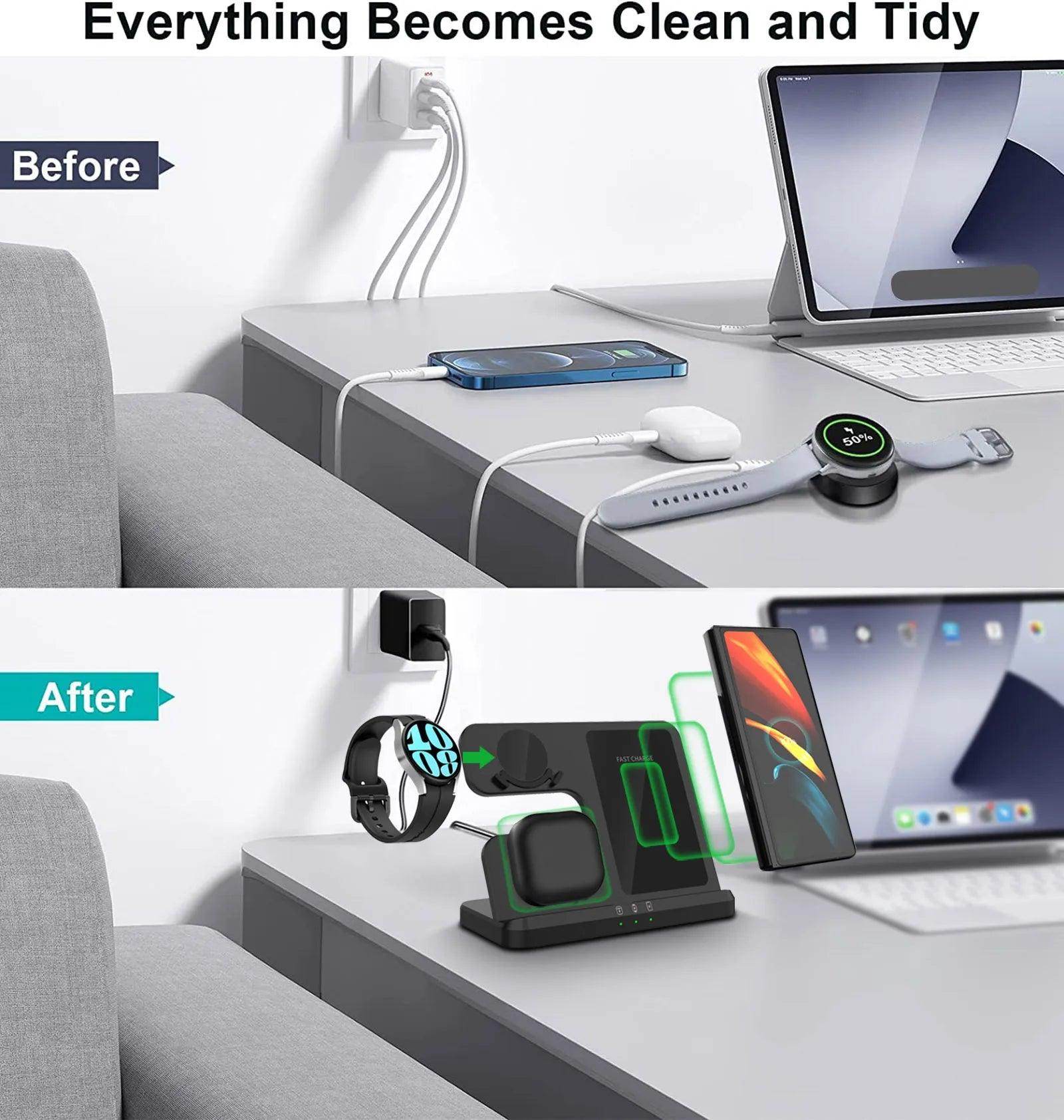 Wireless Charger 3 in 1 Stand Dock - My Store