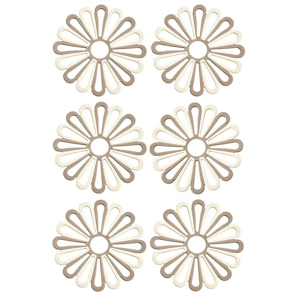6Pcs Nordic Silicone Flower Placemats - My Store