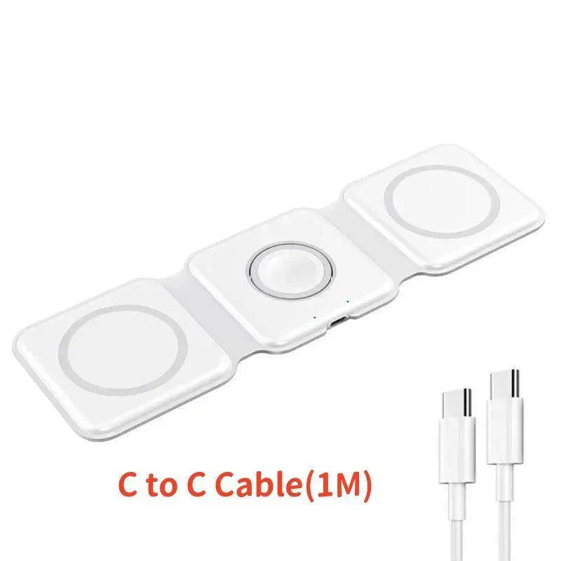 3 in 1 Wireless Charging Station for iPhone, Apple Watch, and AirPods - My Store