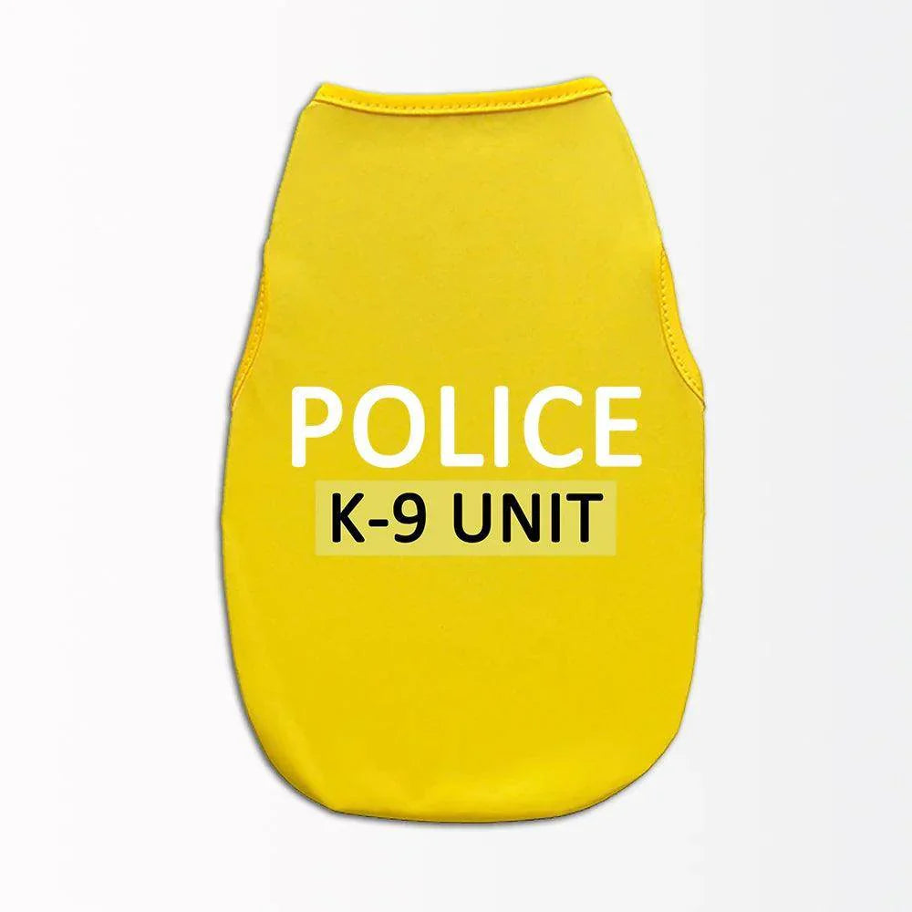 Pet Cats Dogs Cartoon POLICE Print Vest Cats and Dogs Spring Summer Breathable Comfortable For Small and Medium Dog - My Store