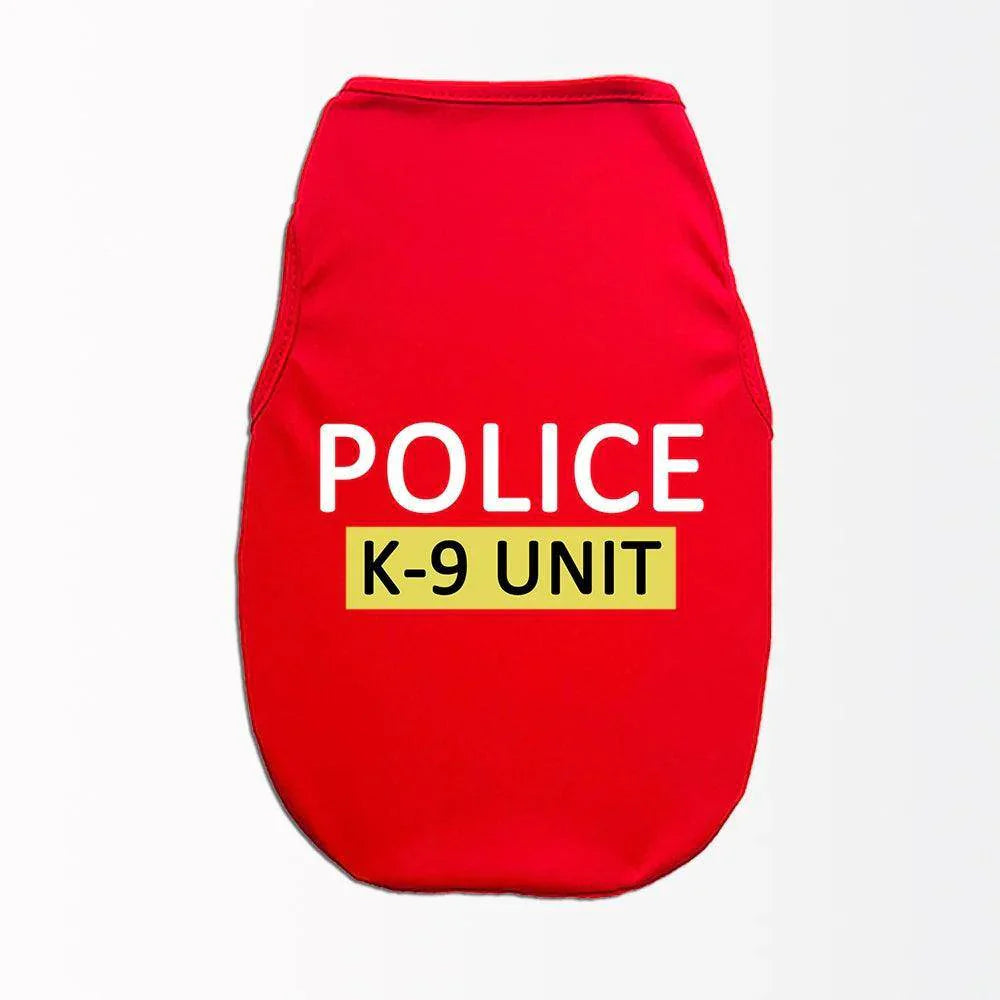 Pet Cats Dogs Cartoon POLICE Print Vest Cats and Dogs Spring Summer Breathable Comfortable For Small and Medium Dog - My Store