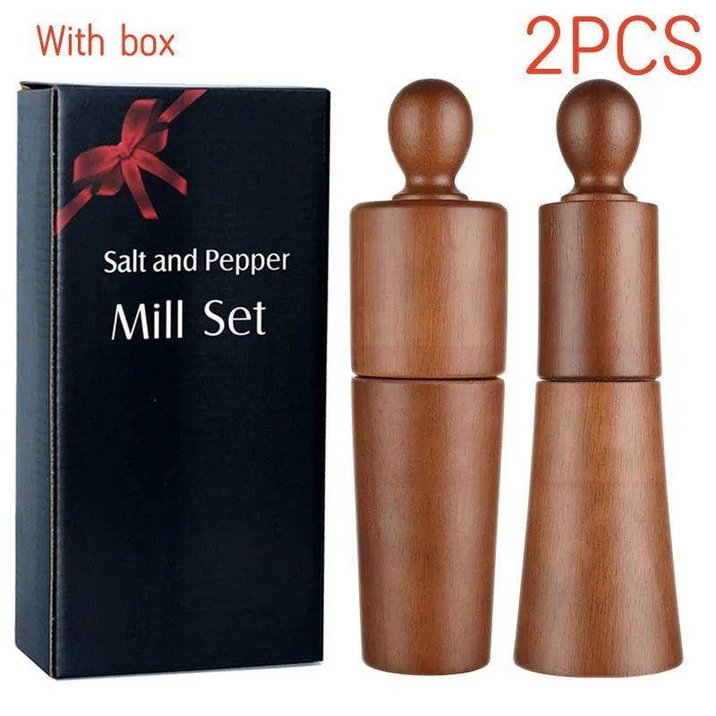Manual Oak Wood Pepper Grinder Set - My Store