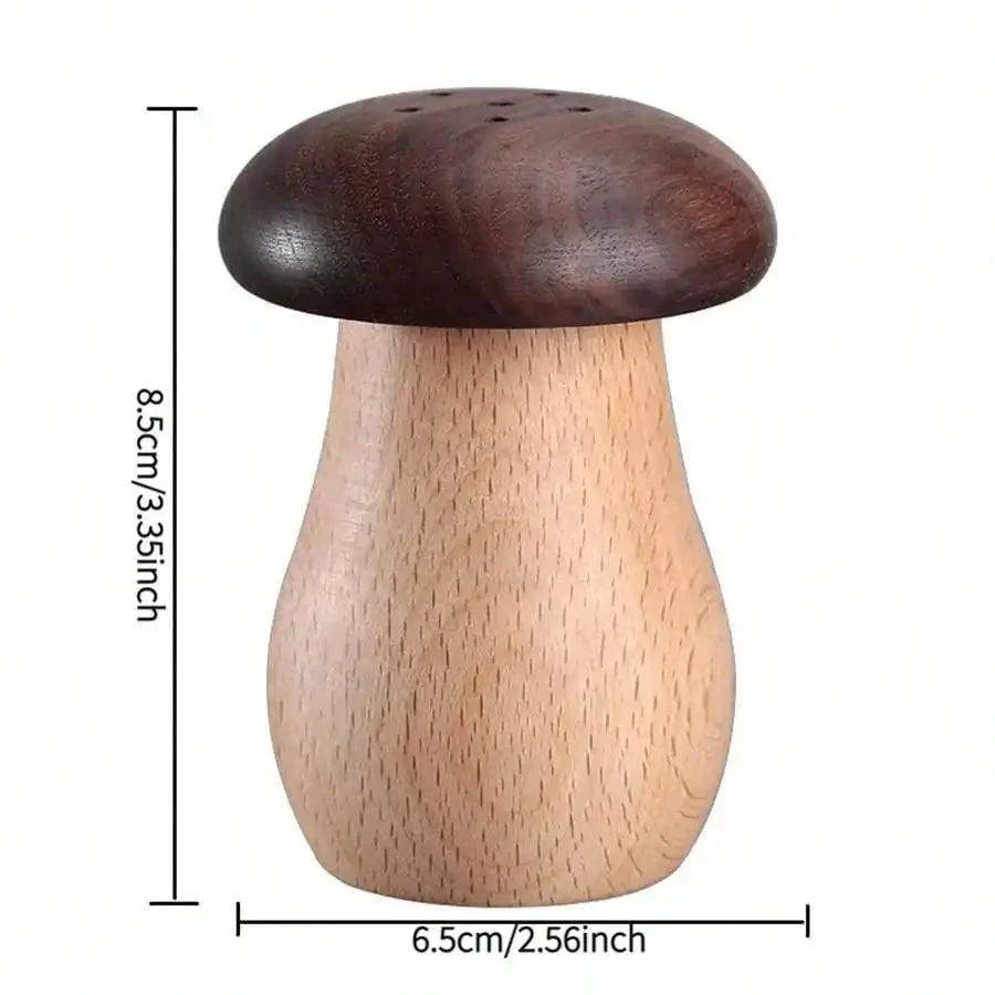 Double-Plaid Wooden Mushroom Toothpick Holder - My Store