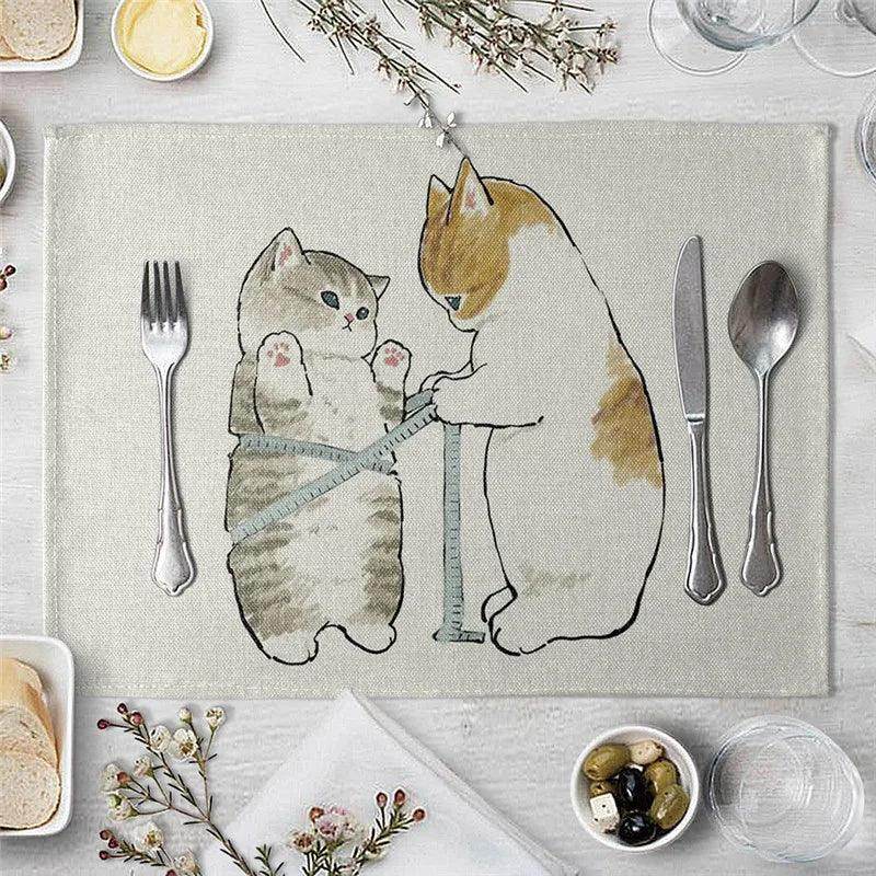 Cat Cartoon Animal Placemat - My Store